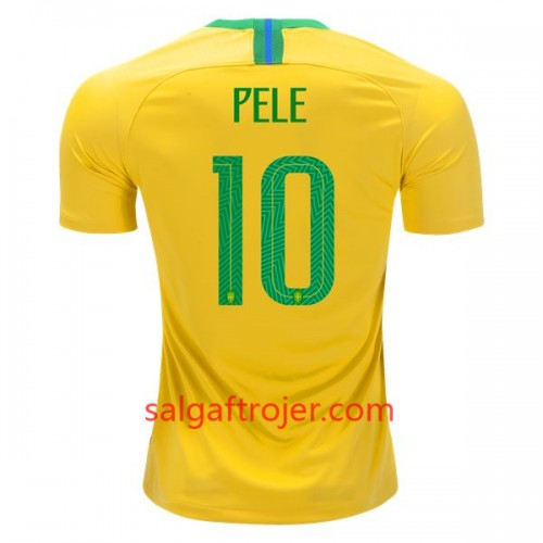 Brasilien Fodboldtrøjer Pele 10 Hjemmebanesæt VM 2018 Brasilien Fodboldtrøjer Pele 10 Hjemmebanesæt VM 2018